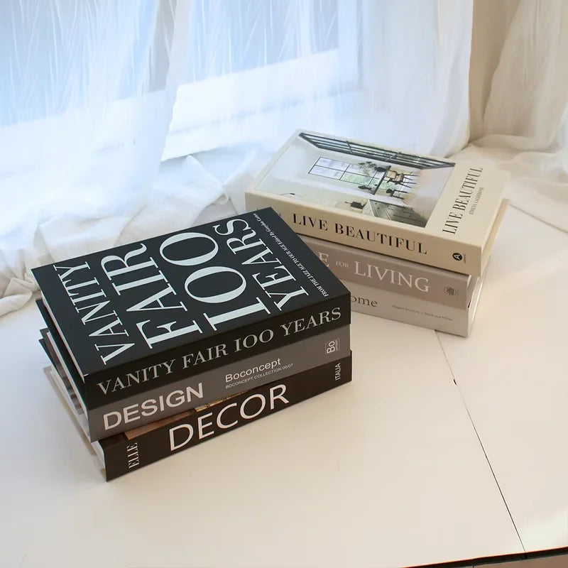 Fake Book Storage Box for Living Room Home Decor - Nordic Style, 26.7x17x4.2cm
