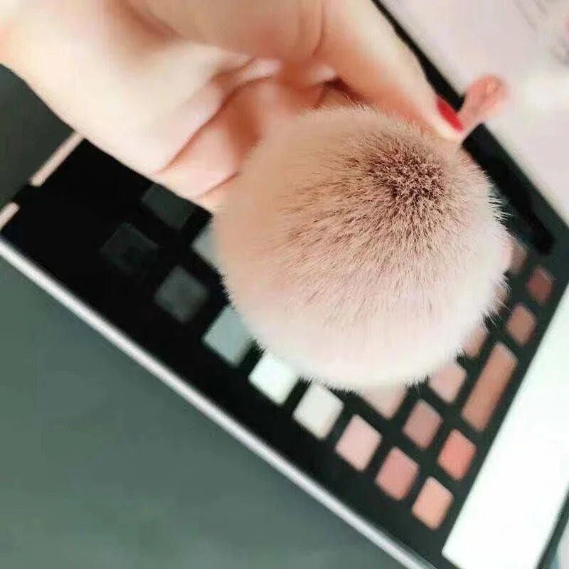 Rose Gold Powder Blush Makeup Brush Set with Soft Hair for Cosmetics and Nail Dust Cleaning