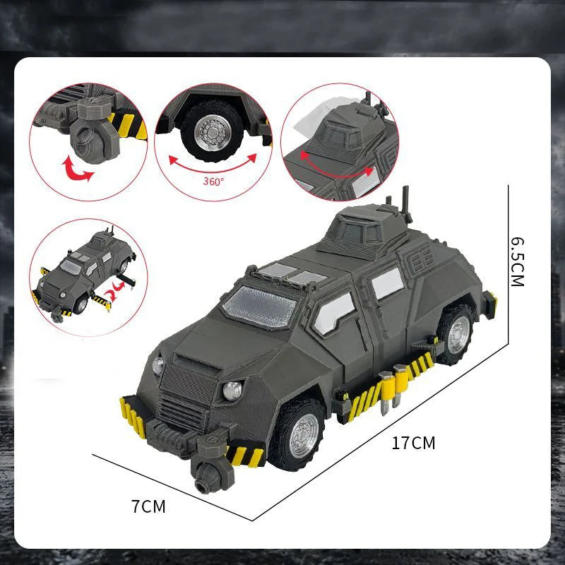 Storm Chaser Vehicle Model Set - 3D Printed Tornado Interceptor and Storm Pursuit Truck - Collectible Toy