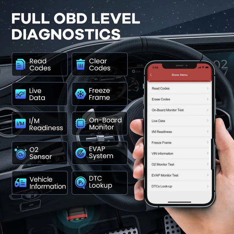 OBD2 Car Diagnostic Scanner Full System Code Reader for All Vehicles