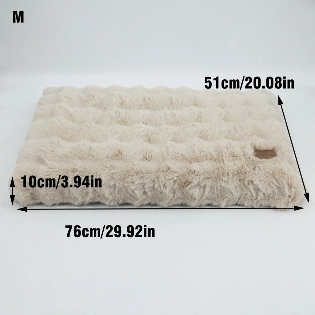 Ultra-Soft Plush Pet Bed with Thick Foam Base for Dogs and Cats