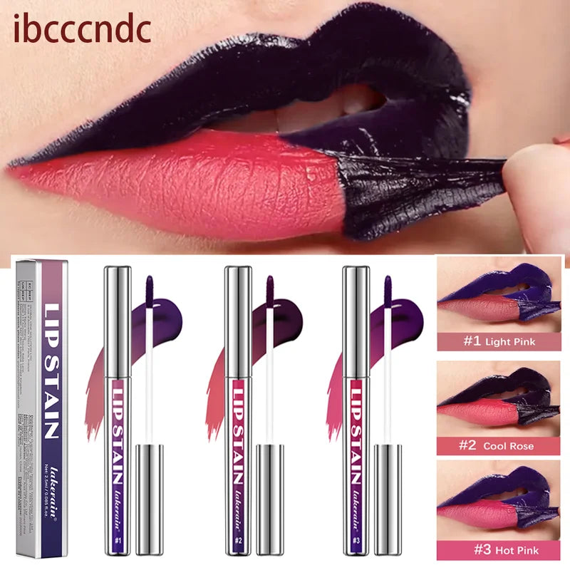 Long Lasting Waterproof Lip Ink Matte Lip Tint Peel Off Liquid Lipstick