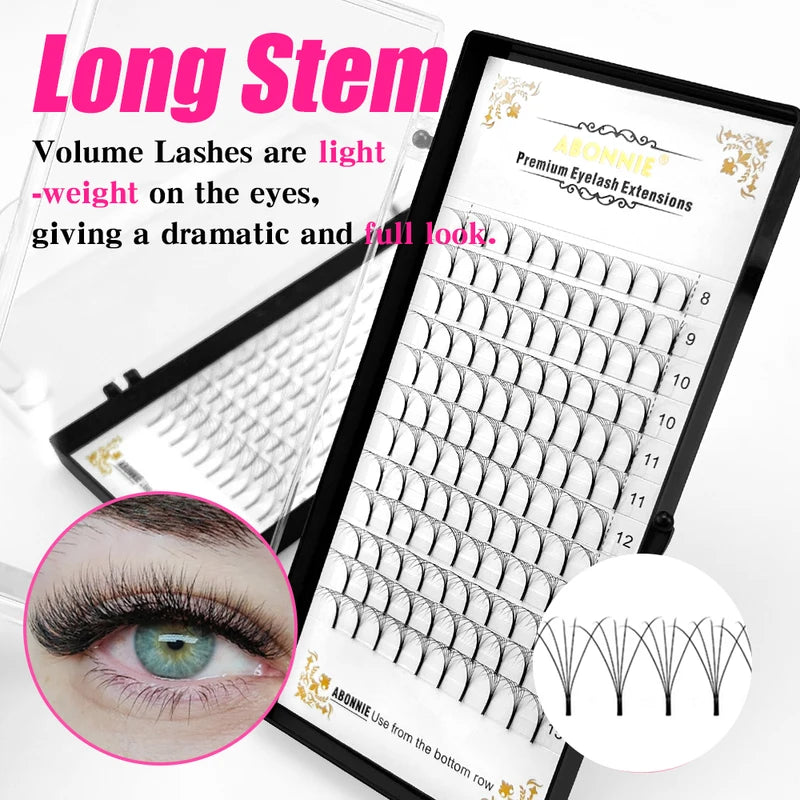 Premade Fan Lash Extensions - Volume Fans for Eyelash Extensions Professional 3D-6D