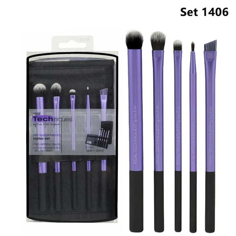 Professional Makeup Brush Set with Soft Fluffy Bristles - Multiple Colors