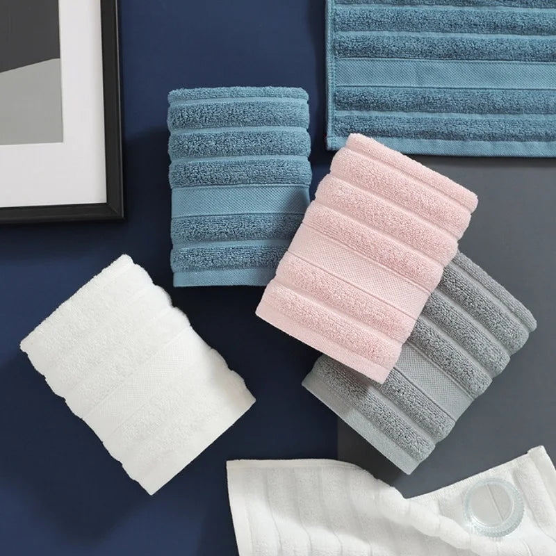 4-Piece Cotton Face Towels Set - Absorbent Small Hand Towels for Kids & Kids