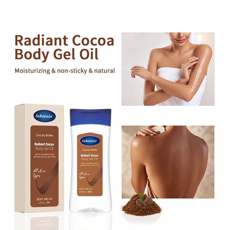 Moisturizing Cocoa Body Oil - Nourishing Gel Oil for Massage 200ml