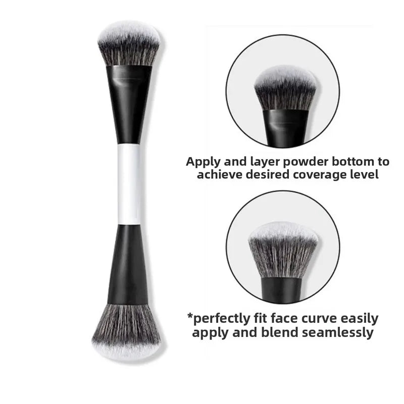 Dual-Ended Contour Face Brush Makeup Tool Multi-purpose Eyeshadow Concealer Brush