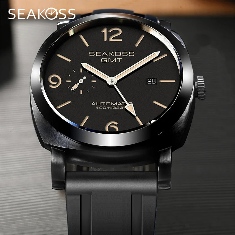 Automatic Mechanical Dive Watch 100m Waterproof GMT Sapphire Luminous Men’s Wristwatch
