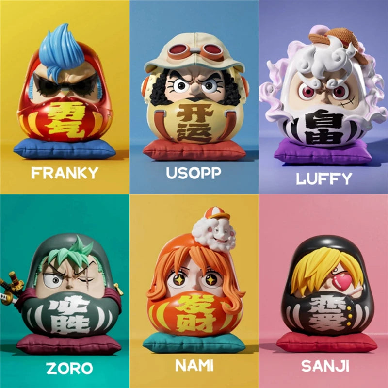 6cm Anime Action Figure Nika Luffy Zoro Sanji Nami PVC Toy Collectible Model