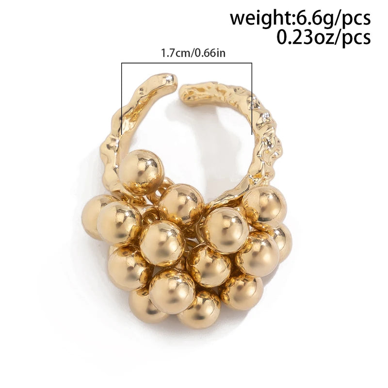 Unisex Creative Design Small Metal Open Ring for Women Men - Punk Jewelry