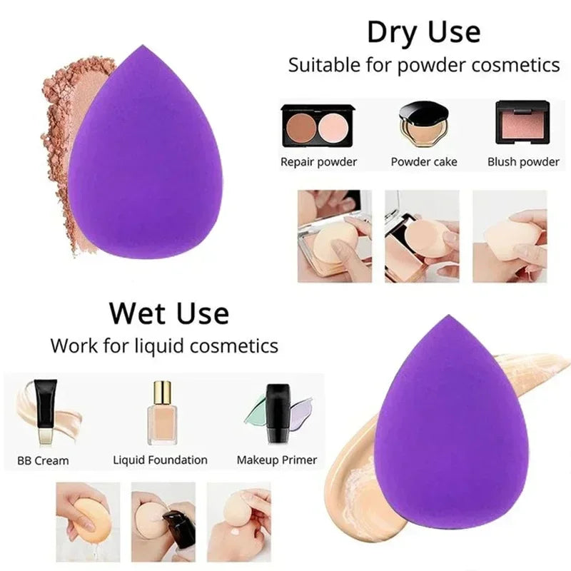 12-Piece All-Purpose Makeup Sponge Set - Velvet Cosmetic Blenders for Liquid & Powder