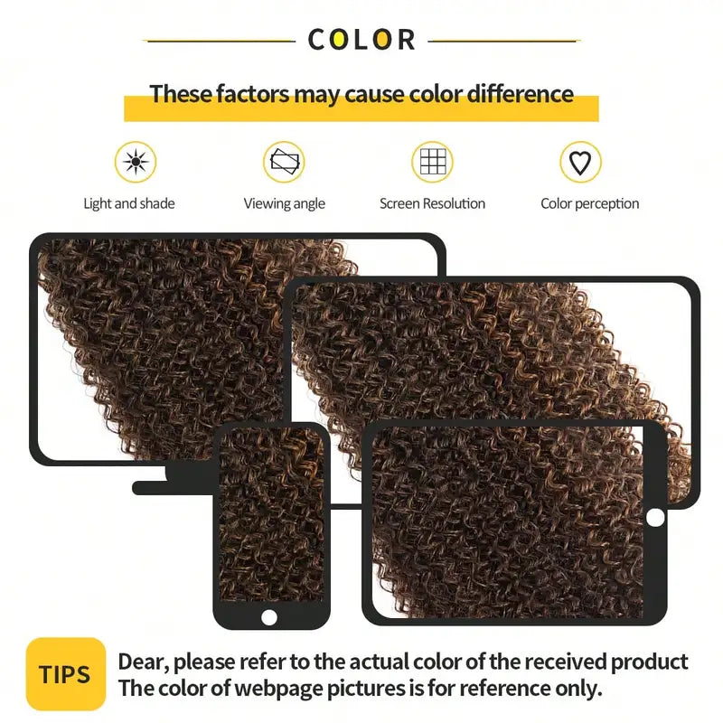 Synthetic Kinky Curly Hair Extensions 9PCS Set Water Wave Full to End
