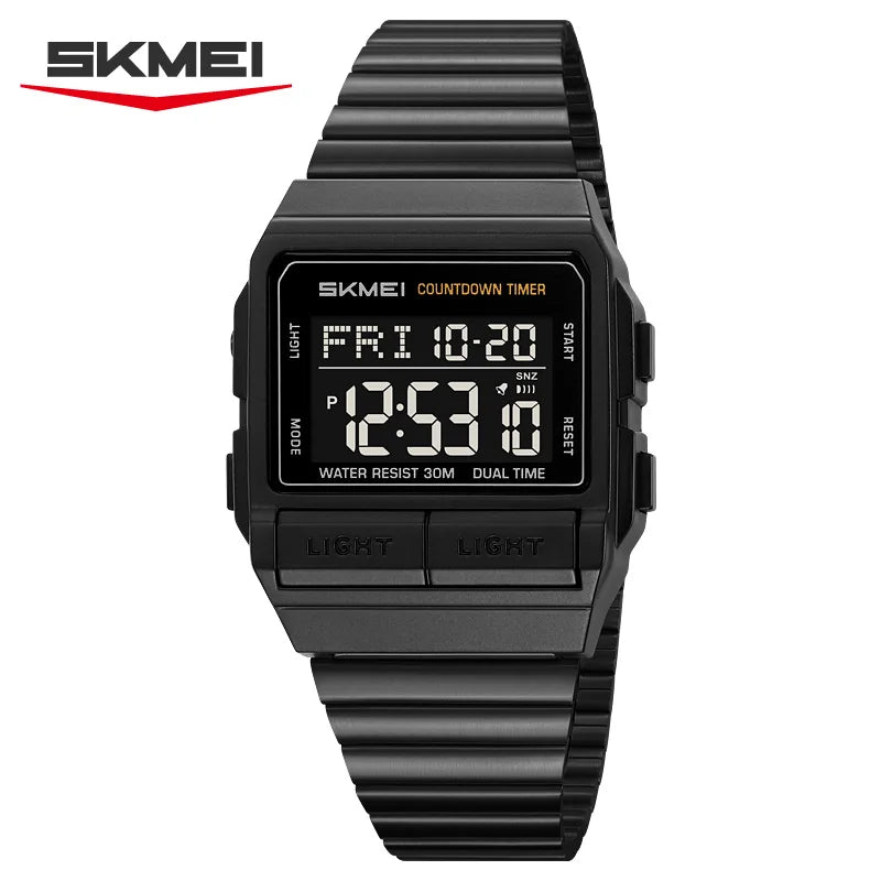 Unisex Digital Sports Watch Waterproof LED Night Light Luxury Reloj Hombre