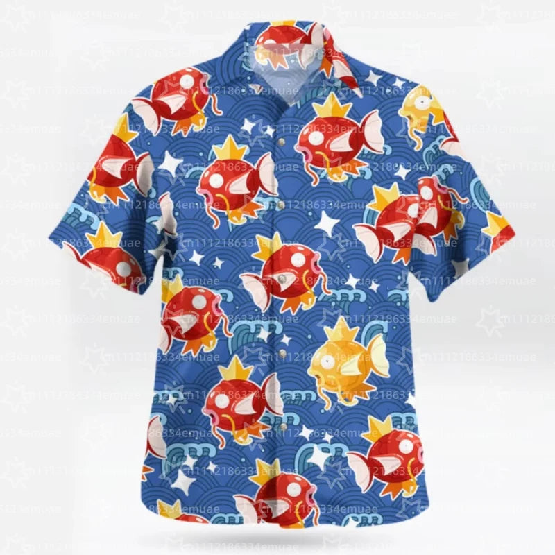 Summer Magikarp Hawaiian Shirt - Tropical Aloha Tee for Men Women Kids