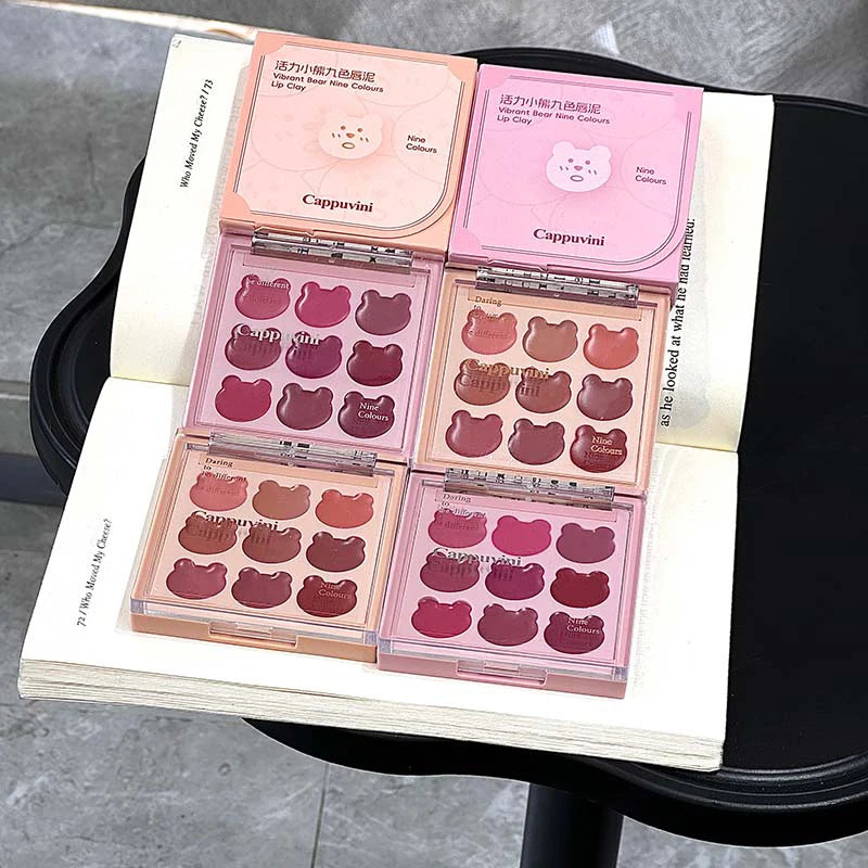 Velvet Lip Mousse - Matte & Natural Finish, Long-Lasting Non-Drying Lipstick with Bear Design
