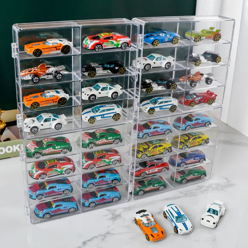 Car Model Display Cabinet - Transparent Collection Rack for 1:64 Scale Vehicles