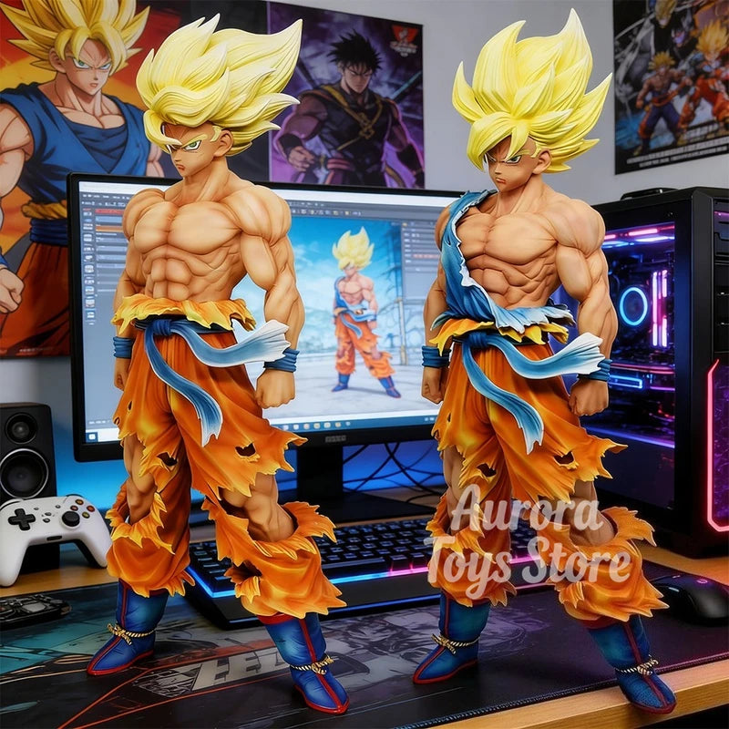 28cm Dragon Ball Z Action Figure Goku Super Saiyan PVC Collectible Toy - Multiple Colors