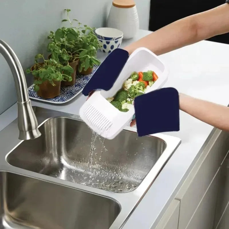 Microwave Pasta Cooker with Strainer Eco-Friendly Plastic Vegetable Steamer Dishwasher Safe Kitchen Accessory