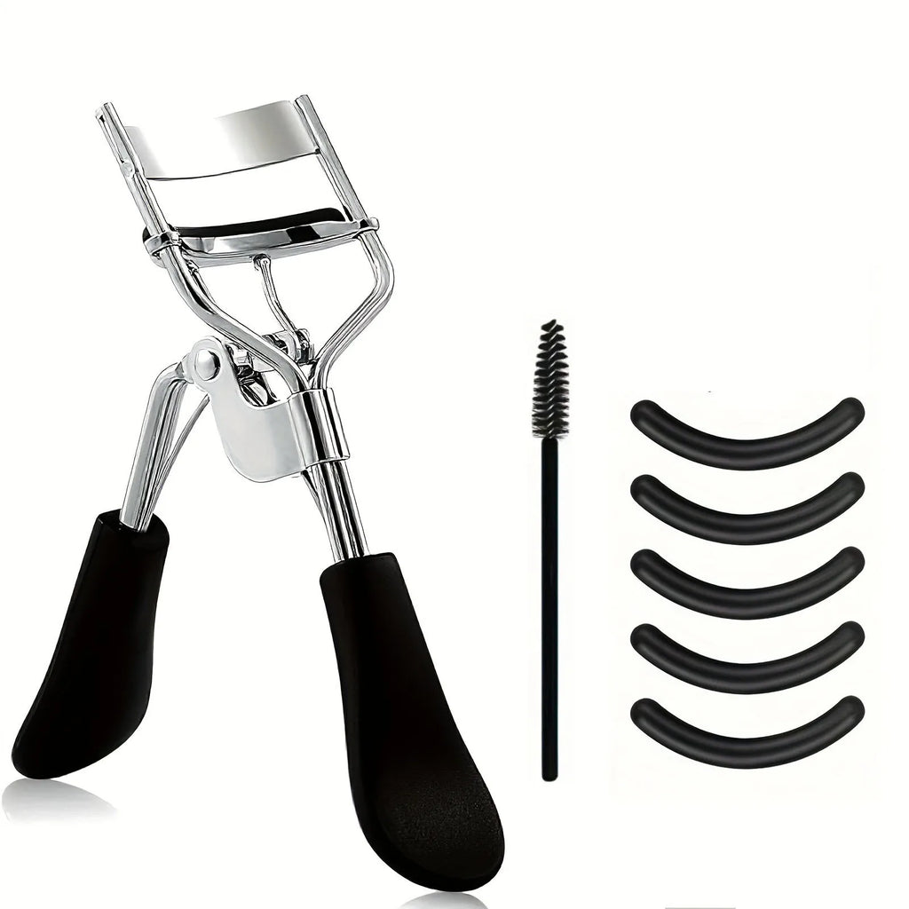 Eyelash Curler Set with Replacement Pads and Multipurpose Face Razor for Women
