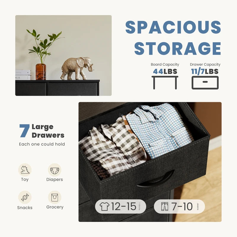 7-Drawer Fabric Storage Organizer for Bedroom Closet & Living Room