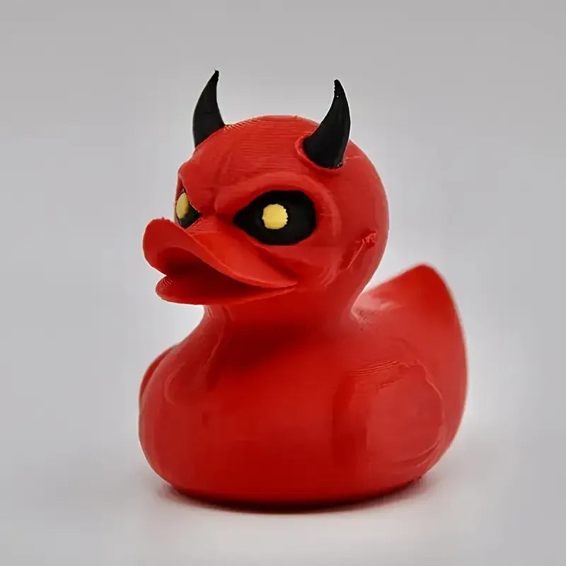 3D Printed Devil Duck Statue Gothic Halloween Indoor Outdoor Decor