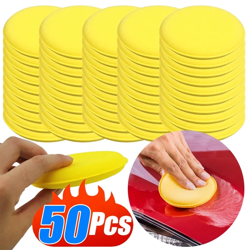Car Polishing Pads Set - 5-50 Pcs Foam Wax Applicator for Auto Detailing