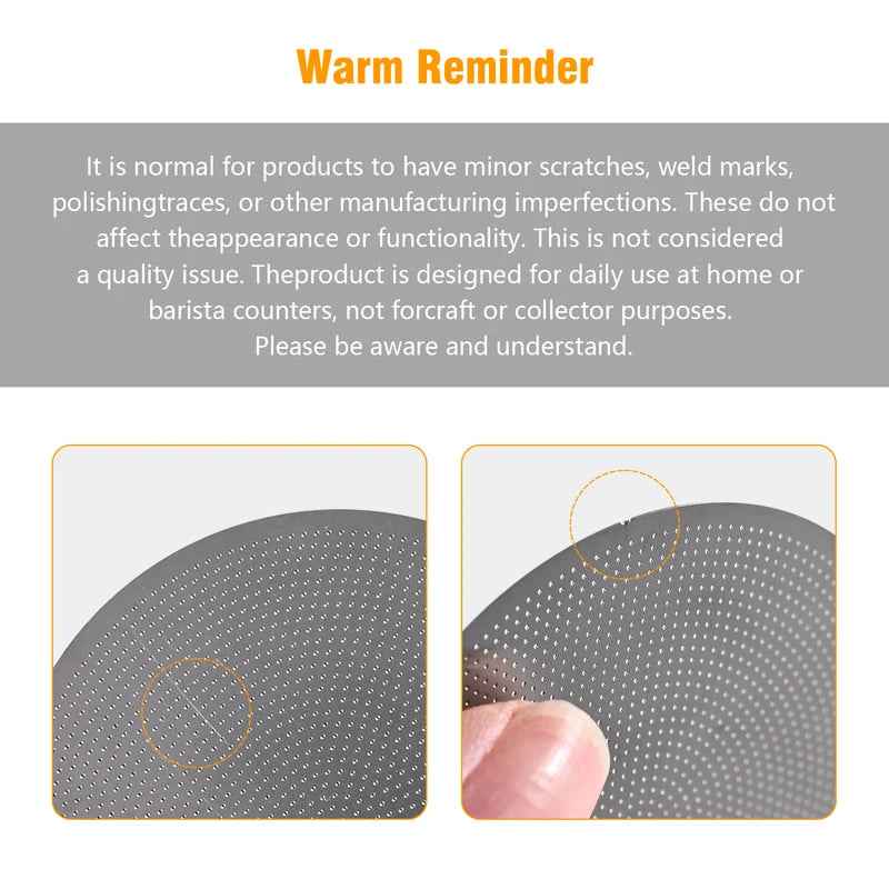 Stainless Steel Espresso Puck Screen 51/53/58.5mm Coffee Filter Mesh for Portafilter