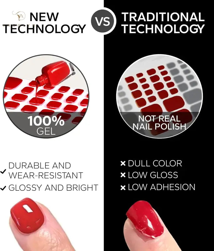 Semi-Cured Gel Nail Wraps Set for DIY Manicure Waterproof Long Lasting
