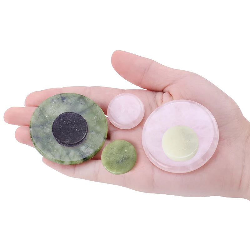 Reusable Jade Stone Eyelash Extension Glue Pad Holder Makeup Tool with Color Variants