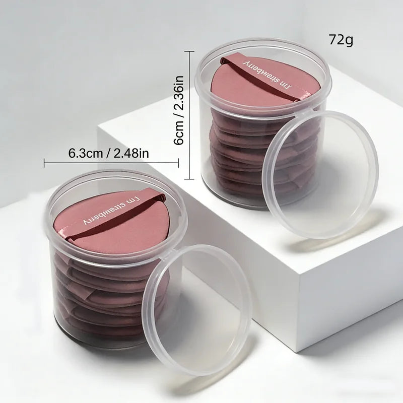Pink Drop-Shaped Makeup Powder Puffs Set of 7 for Face & Foundation
