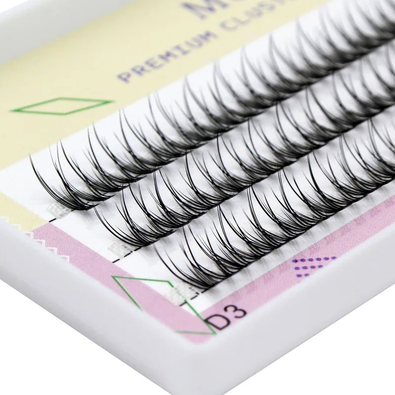 DIY Clustered Eyelash Extensions 3D Fluffy Natural False Eyelashes - Multiple Lengths & Curls