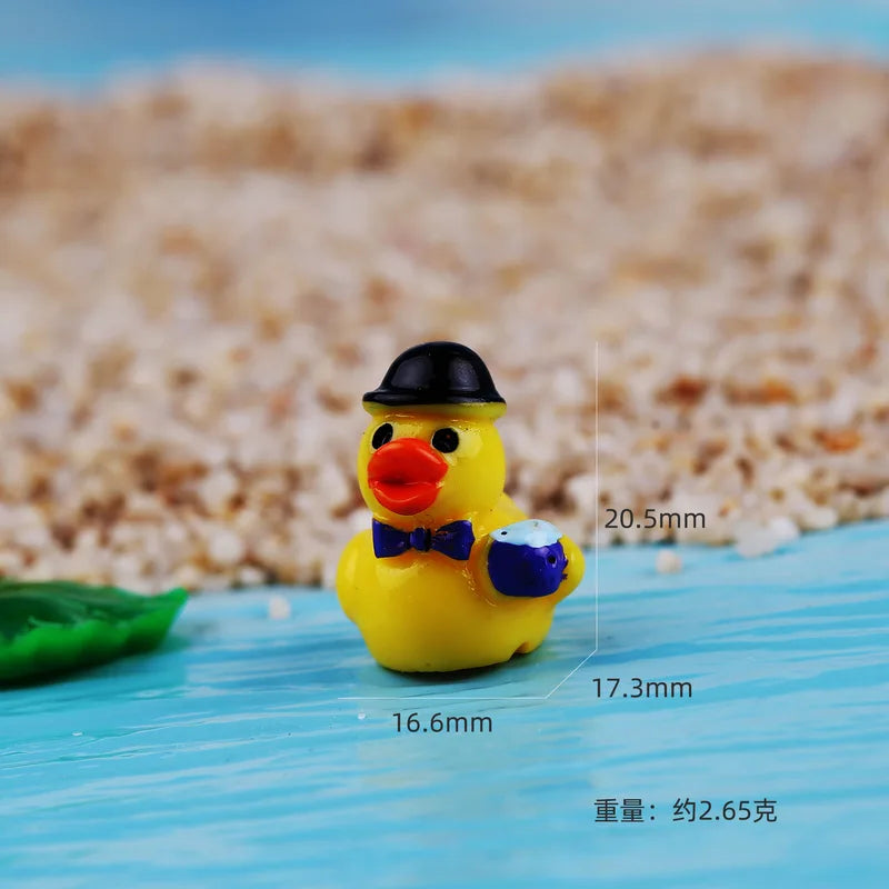 30 Pcs Mini Resin Halloween Duck and Ghost Figurines for Garden & Home Decor