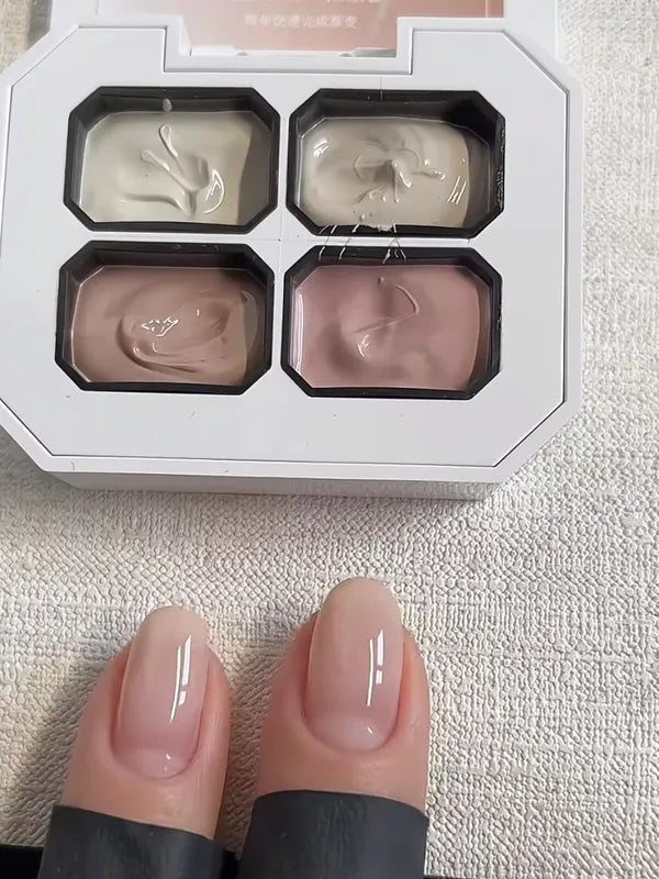 Multi-Color Nail Art Gel Set - Nude Gradient Painting for Semi-Permanent UV Nails