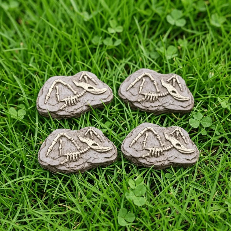 4pcs Micro Landscape Dinosaur Fossil Decorations - DIY Desktop Ornaments