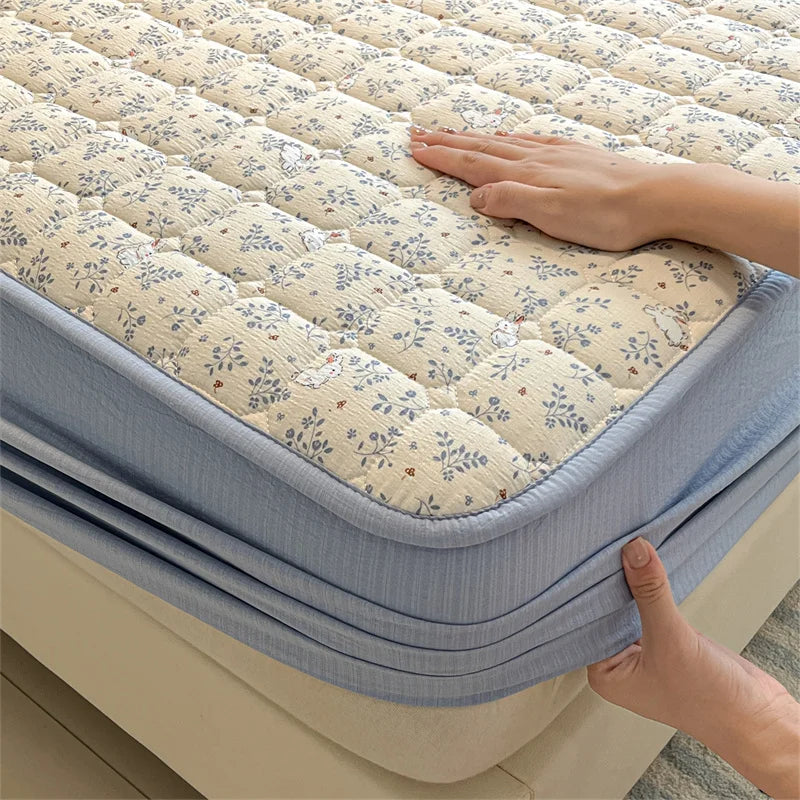 Waterproof Mattress Cover with Anti-Mite & Antibacterial Fitted Sheet - All Sizes & Colors