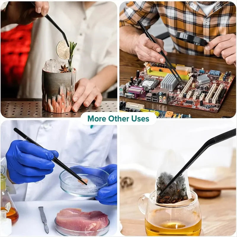 Professional Stainless Steel Kitchen Tongs Set - Multiple Colors, 3/5/6 pcs