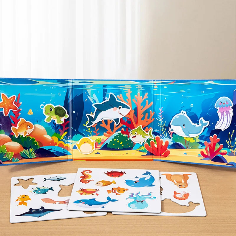 Magnetic Cognitive Puzzle Book Clip for Children's Fine Motor Skills and Imaginative Play