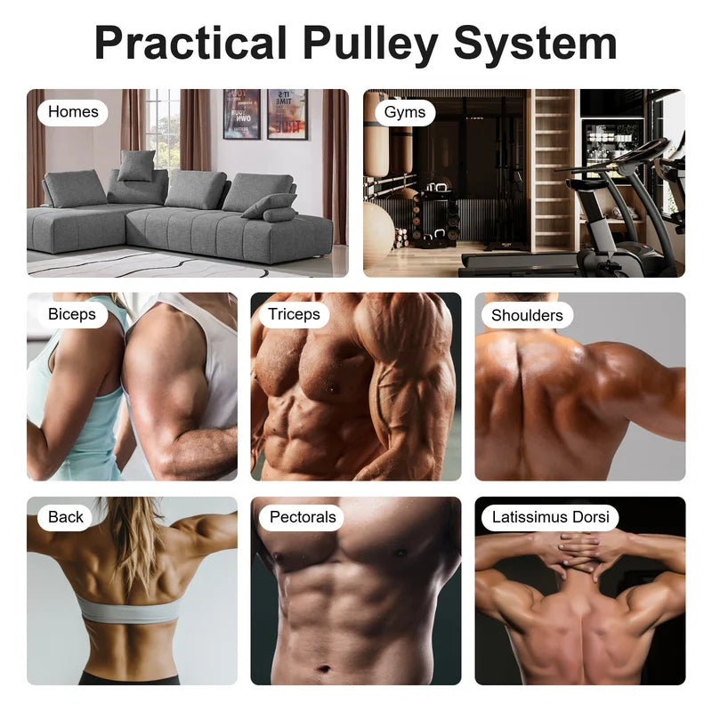 Cable Pulley System for Home Gym Fitness Strength Training Equipment