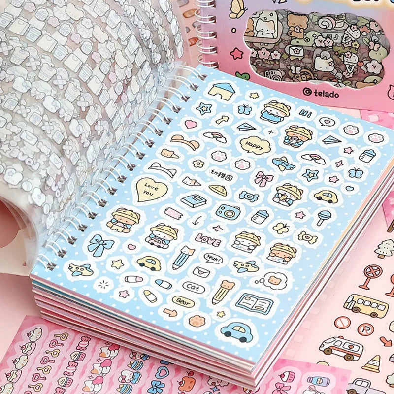 Decorative Sticker Book for Scrapbooking and Journaling - Kawaii Washi Paper Supplies