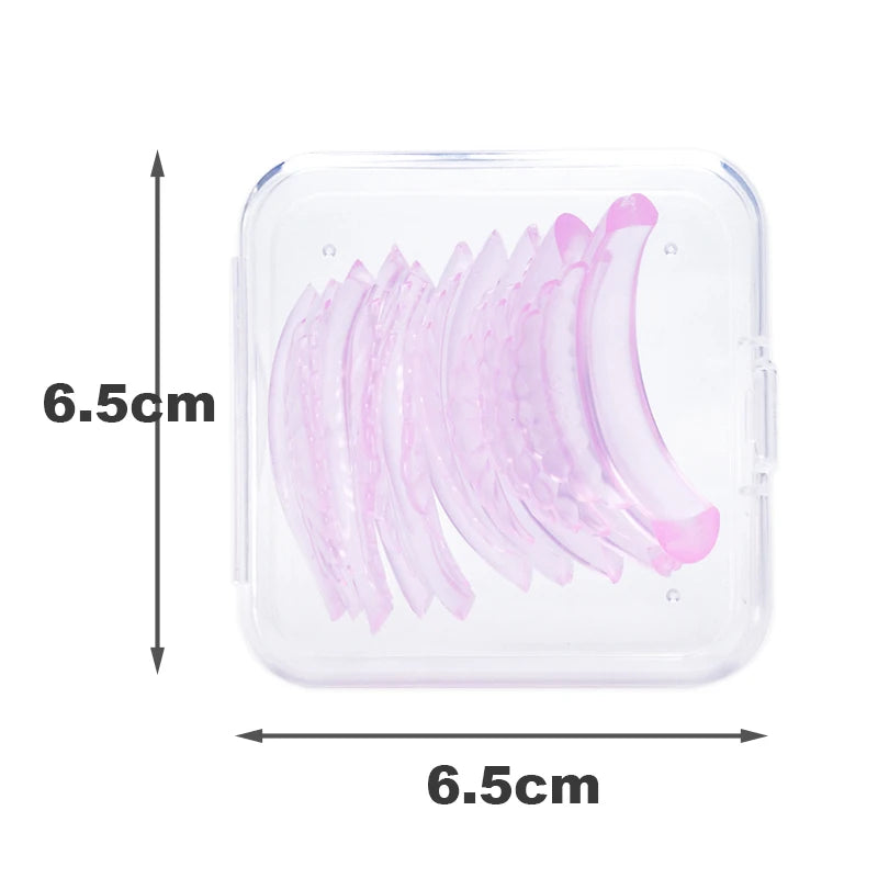 Pink Silicone Lash Lift Pads Shell Shape for Eyelash Extensions & Perms - Pack of 5