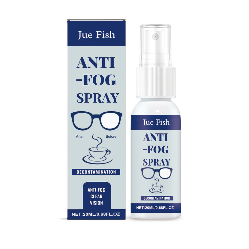 Eyeglass Anti-Fog Spray 20ml - Lens Cleaner & Scratch Remover, Waterproof & Gentle Formula