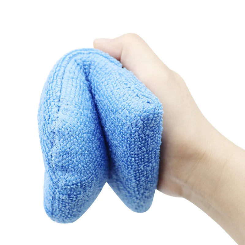 Microfiber Car Waxing Sponge Set - Non-Scratch Polishing Foam with Finger Pocket Applicator