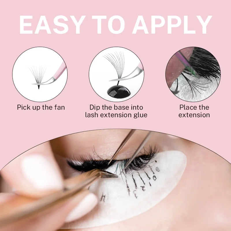 False Eyelash Extensions 500 Premade Volume Fans for Lash Styling