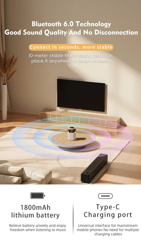 5-in-1 Magnetic Wireless Charging Station with Speaker Night Light Fast Charger for iPhone iWatch AirPods