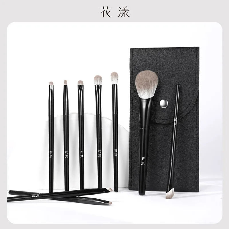 Soft Eyeshadow & Eyeliner Makeup Brush Set - Flame Round Head Smudging Tools