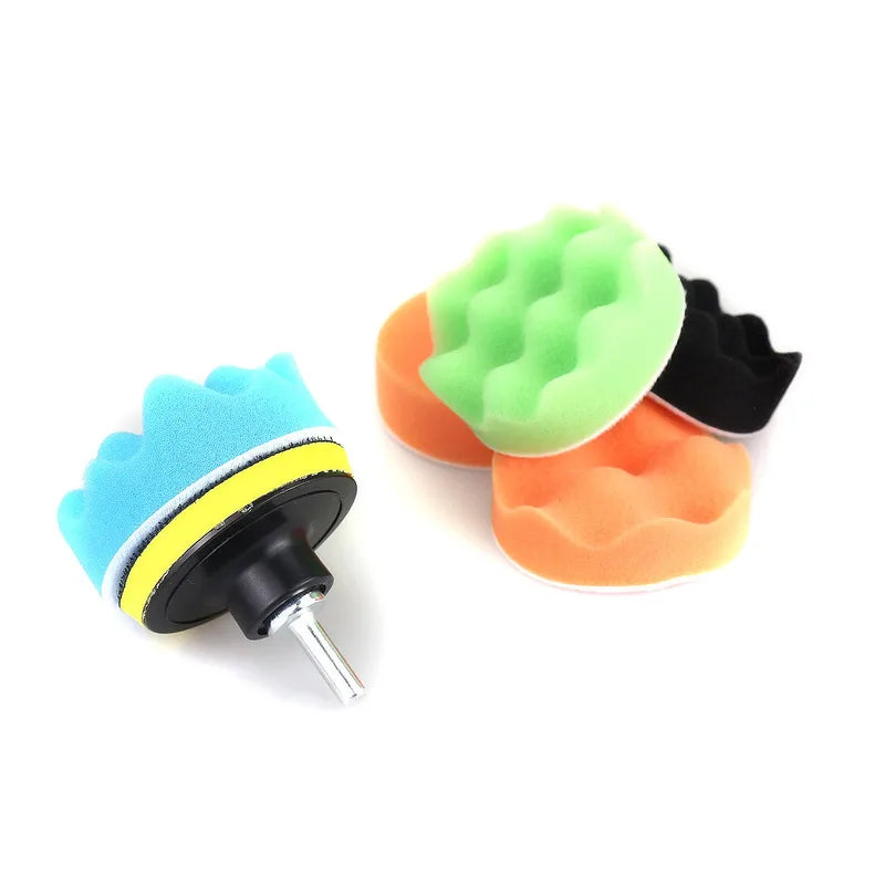 12PCS Car Polishing Sponge Buffing Pads Kit - 3 Inch Waxing & Detailing