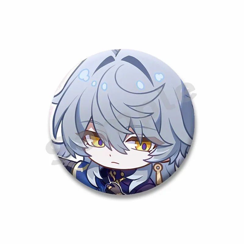 Honkai Star Rail Brooch Pin Set - Cute Cartoon Badge Accessories for Clothes & Backpack