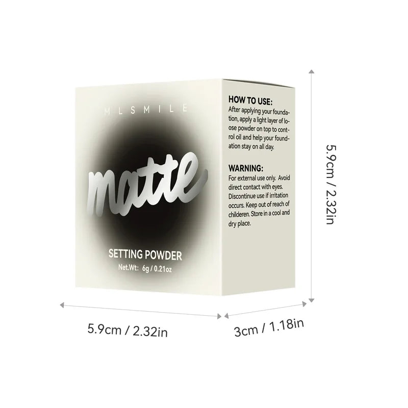 Matte Loose Face Powder - Skin Finishing Transparent Pink Nude Mineral Makeup