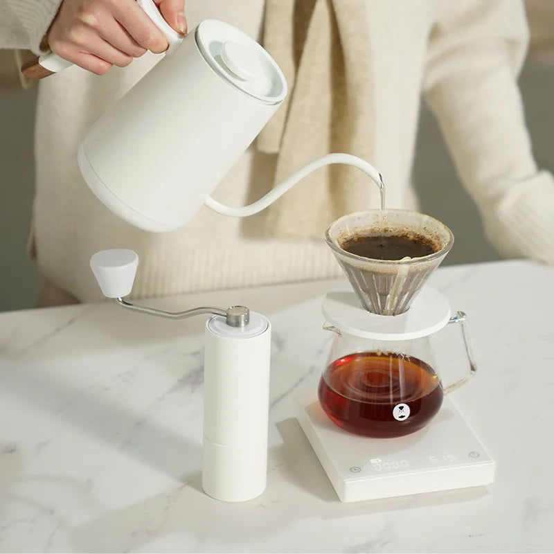 Manual Coffee Grinder - Portable Burr Hand Mill for Espresso & Pour Over