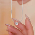 Sterling Silver Zircon Bead Choker Necklace for Women Light Luxury Jewelry